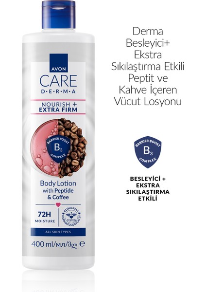 Care Derma Besleyici + Ekstra Sıkılaştırma Etkili Peptit ve Kahve Içeren Vücut Losyonu 400ML fiyatları