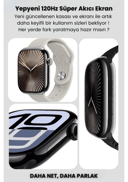 Watch Hk 10 Pro Max Amoled Akıllı Saat Iphone ve Android Tüm Telefonlara Uyumlu Amoled SM4RT Watch fırsatları