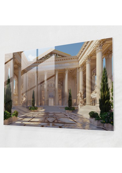 Neoklasik Ev Dekorasyonu - Cam Tablo Duvar Dekorasyonu