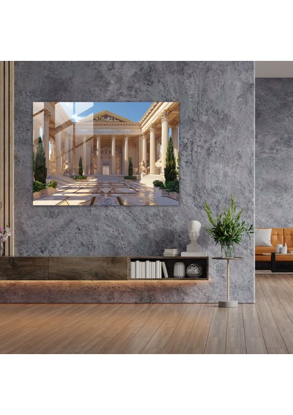 Neoklasik Ev Dekorasyonu - Cam Tablo Duvar Dekorasyonu modelleri