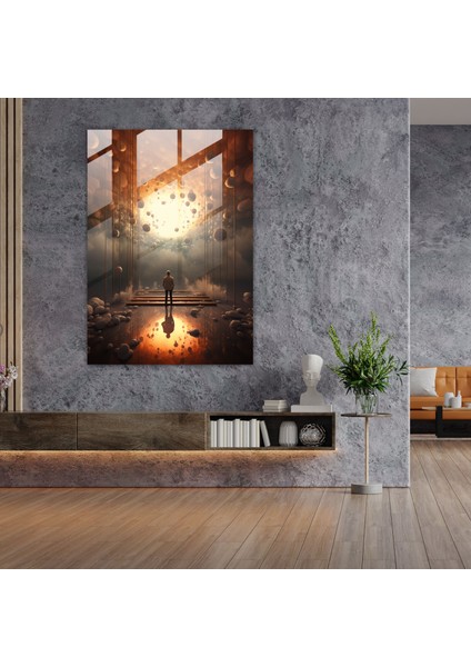 Oppenheimer Cam Tablo Sanatı - Gerçeküstü Rüyalar - Beklenmeyen Unsurlar ile Oppenheimer Duvar Dekorasyonu fiyatları