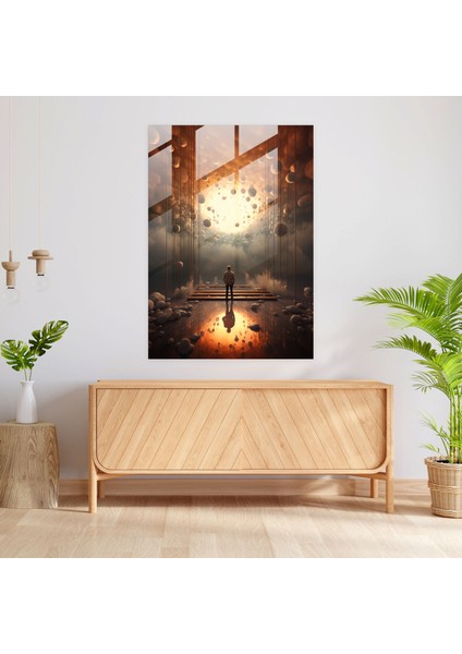 Oppenheimer Cam Tablo Sanatı - Gerçeküstü Rüyalar - Beklenmeyen Unsurlar ile Oppenheimer Duvar Dekorasyonu modelleri