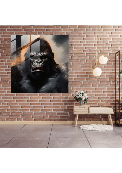 Goril Cam Tablo Sanatı - Goril Cam Tablo Sanatı Yakın Çekim Portre modelleri
