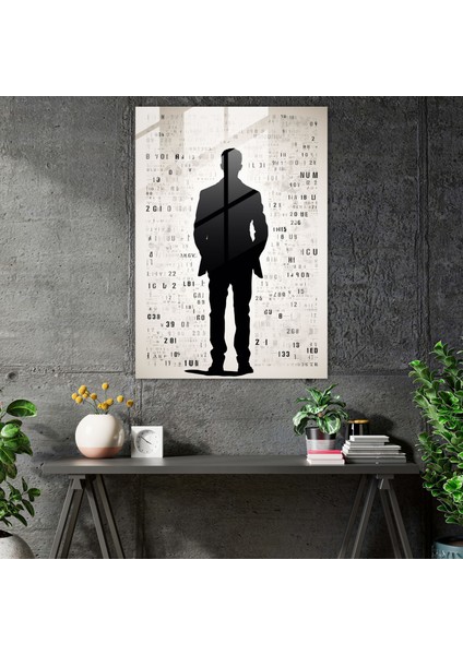 Oppenheimer Cam Tablo - Formül Minimalist Illüstrasyonlu Oppenheimer Cam Tablo modelleri