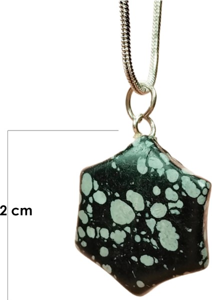 Obsidyen Doğal Taşı Zincirli El Yapımı Kolye Uç: 2 cm Zincir: 20 cm Kutulu fiyatları