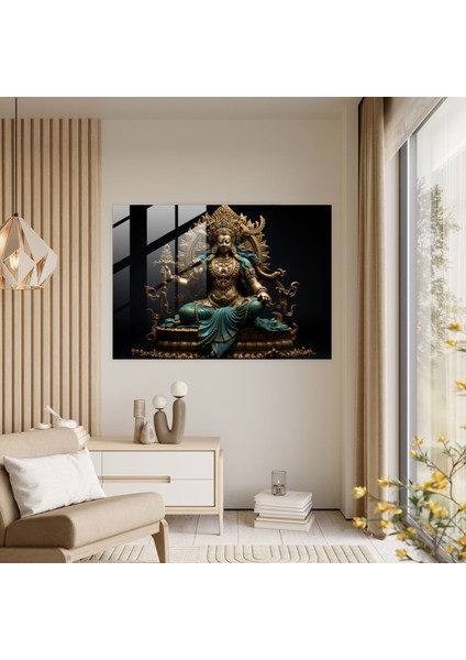 Efsanevi Cam Tablo - Görkemli Vishnu - Mitoloji Cam Sanatı Gerçekçi Heykel Vishnu fiyatları