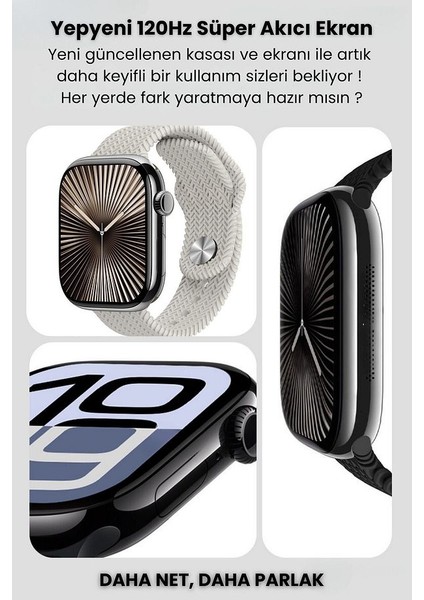 Watch Hk 10 Pro Max Amoled Akıllı Saat Iphone ve Android Tüm Telefonlara Uyumlu Amoled SM4RT Watch