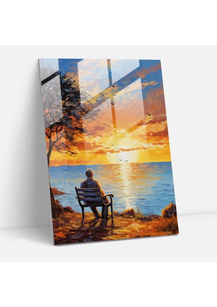 Yaşlıların Cam Tablosu - Modern Sanat Gün Batımı