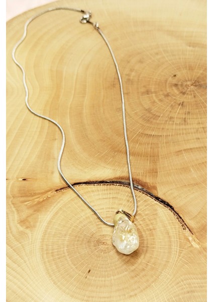 Sitrin Doğal Taşı Zincirli El Yapımı Kolye Uç: 2 cm Zincir: 20 cm Kutulu fırsatları