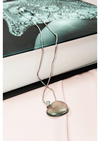 Florit Doğal Taşı Zincirli El Yapımı Kolye Uç: 2 cm Zincir: 20 cm Kutulu indirimleri