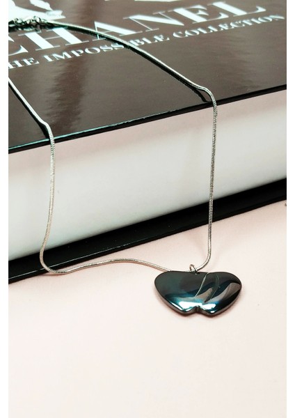 Hematit Doğal Taşı Zincirli El Yapımı Kolye Uç: 2 cm Zincir: 20 cm Kutulu fırsatları