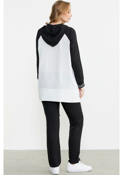 Sementa 76448 Keten Görünümlü Kapüşonlu Tunik Takım