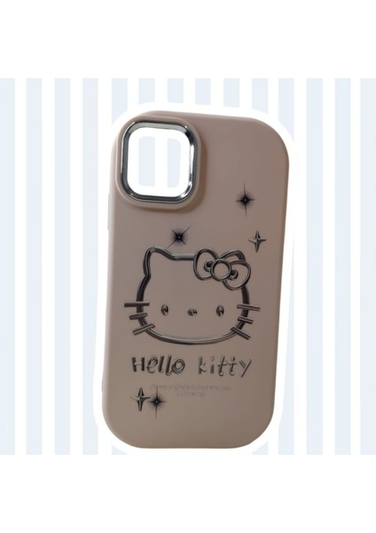 iPhone 13 Pro Max Hello Kitty Kabartmalı Kaliteli Silikon Telefon Kılıfı