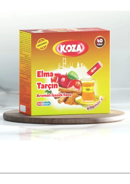 Koza Tek Içimlik Elma & Tarçın Aromalı Toz Içecek 40'lı
