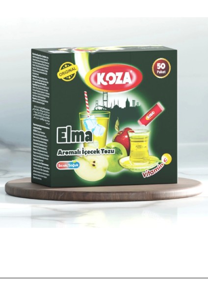 Koza Tek Içimlik Elma Aromalı Toz Içecek 50'li