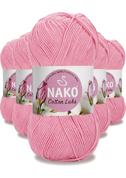 5 Adet Cotton Lüks Yelek Tunik Kazak Bluz Hırka Ipi Yünü Pembe 97549