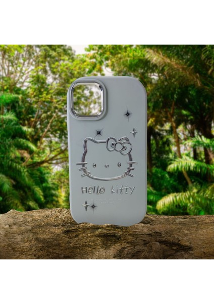 iPhone 13 Pro Max Hello Kitty Kabartmalı Kaliteli Silikon Telefon Kılıfı