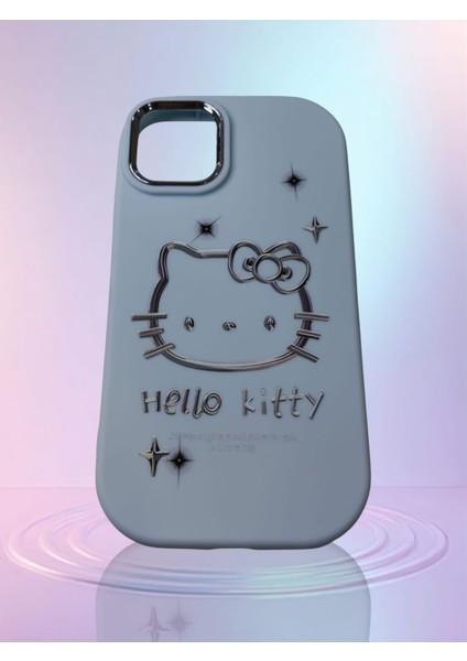iPhone 13 Pro Max Hello Kitty Kabartmalı Kaliteli Silikon Telefon Kılıfı