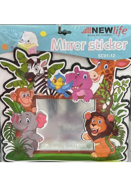 Resimli Çocuk Desenli 30X30 cm Dekoratif Ayna ROYALEKS-CLKN-1710