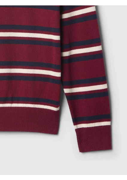 Erkek Çocuk Bordo Desenli Intarsia Kazak fiyatları