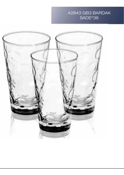Sigma Bardak 42843 3'lü Sade ROYALEKS-SGM09078 42843