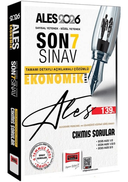 2026 Ales Sayısal-Sözel Yetenek Son 7 Sınav Çıkmış Sorular (Ekonomik Baskı)