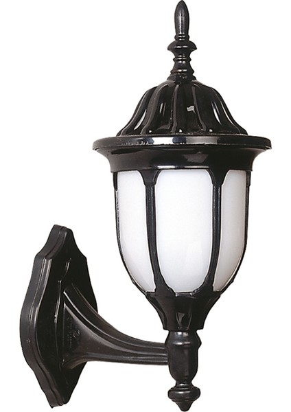 Şanlı Yuvarlak Fenerli Dış Mekan Aplik Aydınlatma, 36 Cm, Siyah