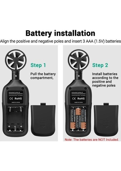 GN301 Dijital Anemometre Termometre Aneng Sıcaklık Arkadan Aydınlatmalı El Rüzgar Hızı Ölçer Anemometer fiyatları