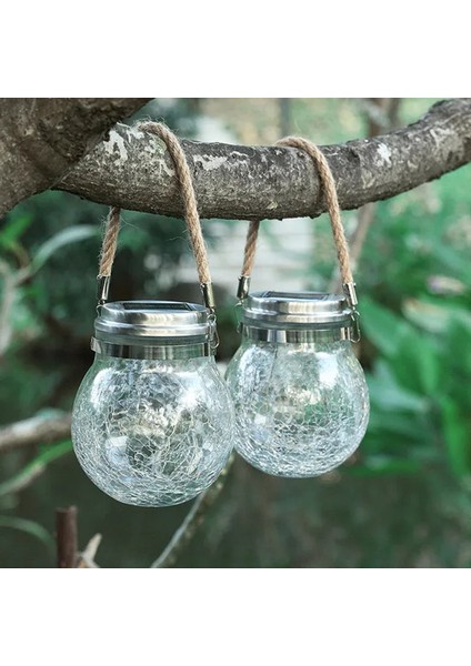 Sarı Çatlak Cam Kavanoz Işığı, 20 LED Yıldızlı Peri Ipli Masa Dekoru fiyatları