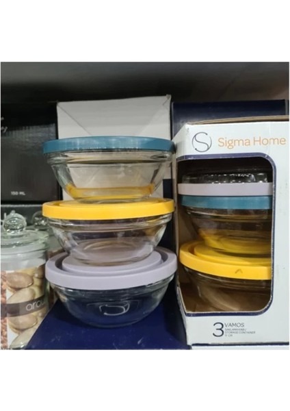 Vamos 3'lü Cam Saklama Kabı ROYALEKS-SGM08779