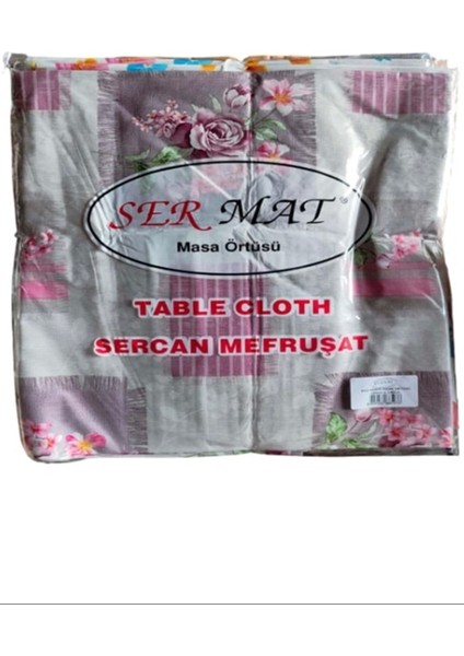 100X140 Sermat Masa Örtüsü Masalık Hazır Düz Kesim ROYALEKS-MH136
