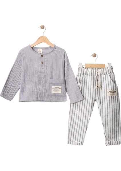 Müslin Dokuma Erkek Bebek Takım