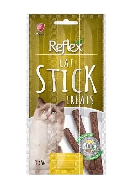 Reflex Hindi ve Kuzulu Stick Kedi Ödül Maması 3 Adet 5 gr