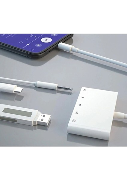 Apple iPad 5'i 1 Arada Lightning To USB Tf Okuyucu, Lightning To USB Lightning Kamera Adaptörü 3.5mm fırsatları