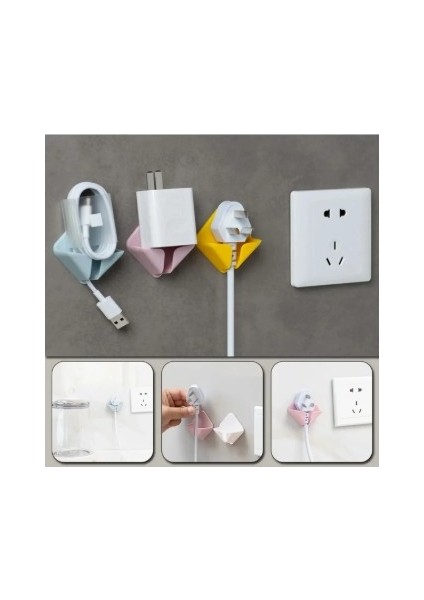2 ADET Kendinden Yapışkanlı Kablo Tv Internet Şarj Kablosu Fiş Tutucu Eşya Düzenleyici Organizatör fiyatları