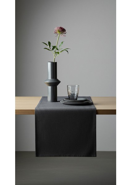 Gri Şık Masa Runnerı 50X150 cm – Modern ve Zarif Masa Örtüsü Runner