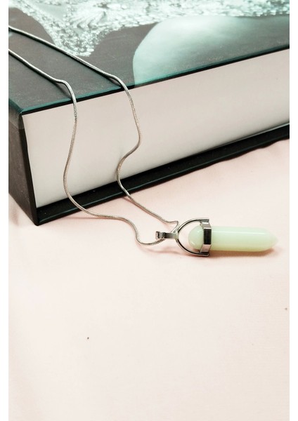 Kedi Gözü Doğal Taşı Zincirli El Yapımı Tasarımlı Kolye Uç: 3,5 cm Zincir: 20 cm Kutulu modelleri