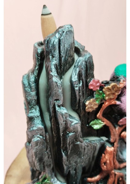 Buyuk Boy Kuş Figürlü Biblo Model Geri Akış Şelale Tütsülük 5 Adet Koni Hediye modelleri