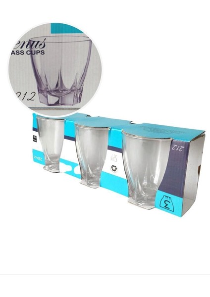 Venüs 3'lü Su Bardağı 250ML ROYALEKS-212
