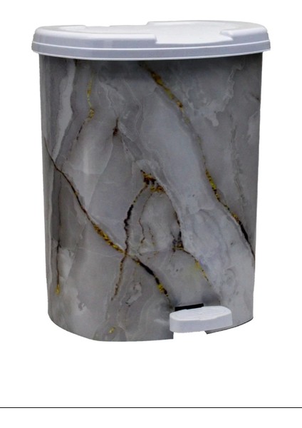 Asude 2 No Desenli Pedallı Çöp Kovası ROYALEKS-ASD187