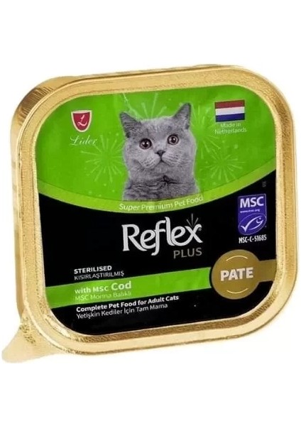 Reflex Plus Pate Morina Balıklı Kısır Konserve Kedi Maması 85 gr