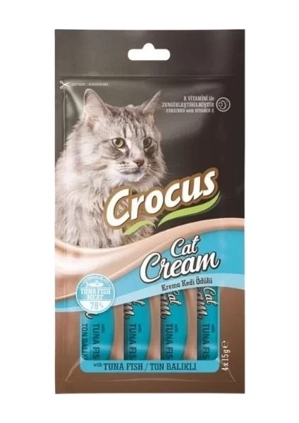 Crocus Ton Balıklı Sıvı Kedi Ödül Maması 15 gr 4 Adet