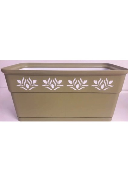 30 cm Uzunluğunda Çift Renkli Balkon Saksı ROYALEKS-AK637