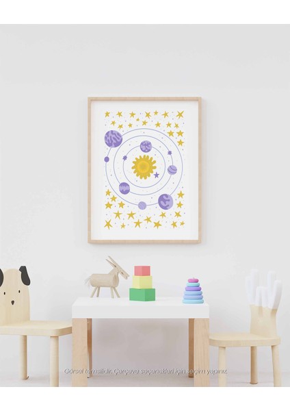 Güneş Sistemi - Çocuk Odası Için Eğitici Modern Poster fiyatları