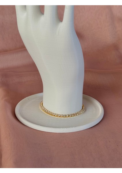 Ince Su Yolu Bileklik Gold/altın Renk Çelik Kaplama fiyatları