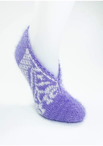 El Örgüsü Kışlık Şık Kadın Yün Patik D2