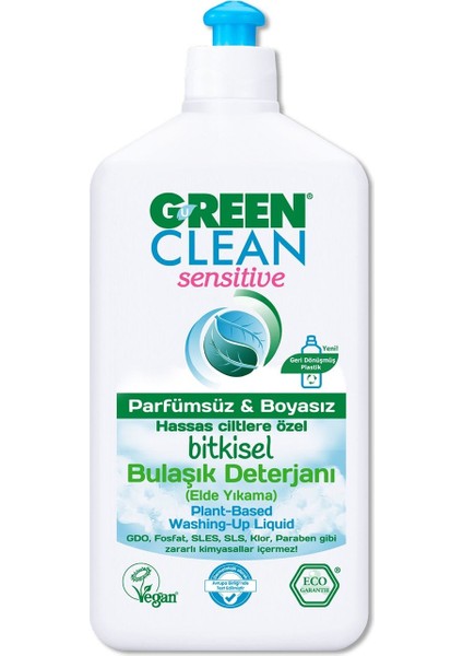 Hassas ve Alerjik Ciltlere Özel Bitkisel Sensitive Bulaşık Deterjanı 500 ml