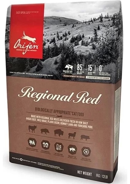 Orijen Regional Red Tahılsız Sığır Etli Yavru Yetişkin Kedi Maması 1.8 kg