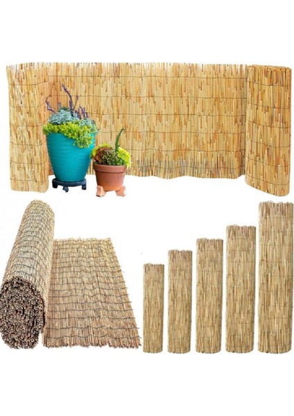 Haki Hasır Kamış Balkon Çiti 50CM x 3m Dekorasyon, Şık ve Dayanıklı Çözüm