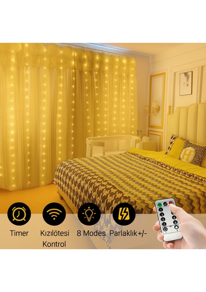 Su Geçirmez 300 LED Dize Işıklar, Uzak Kumanda, Zaman Ayarlı, Parti ve Ev Dekoru fırsatları